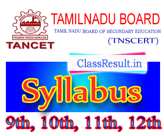 tnscert Syllabus 2022 class SSLC, 10th Class, HSC, 12th